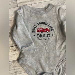 “Tough like daddy” long sleeve onesie